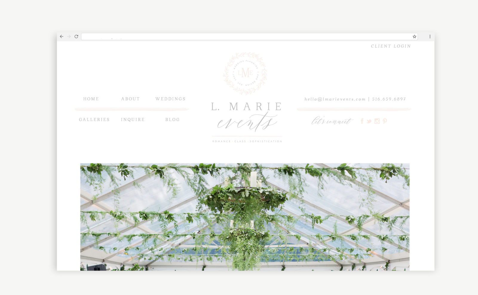Brand Launch for Long Island Wedding Planner L. Marie Events