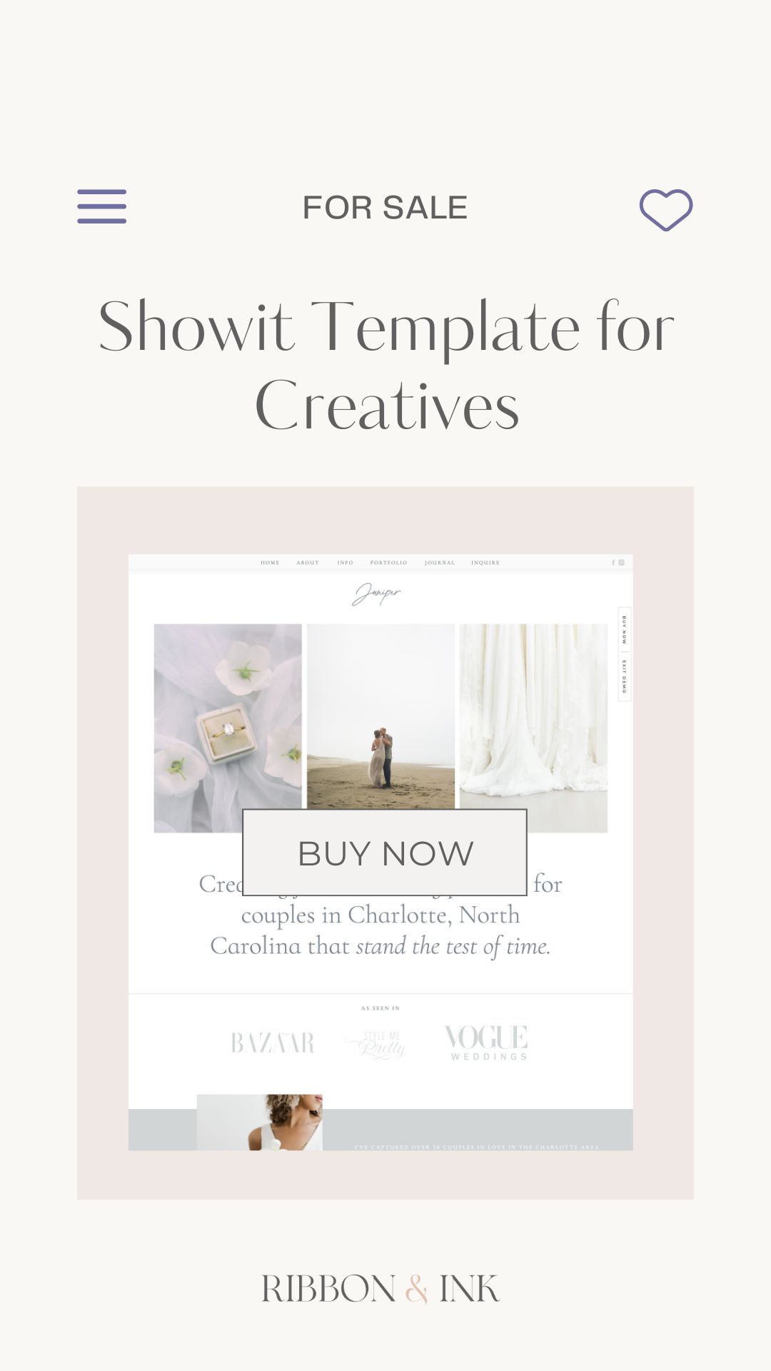 showit website template  / fine art website / showit design / showit website for wedding professionals