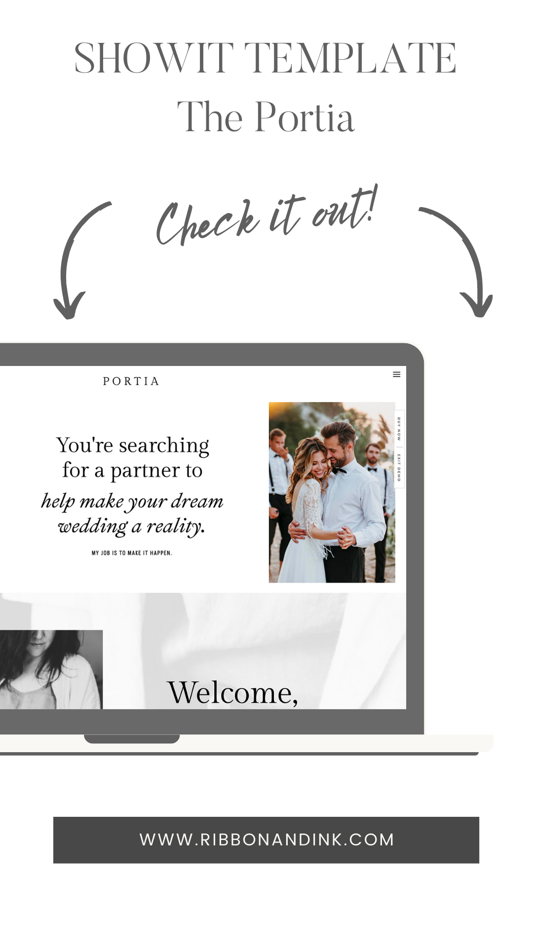 modern editorial showit website template for creatives and wedding businesses