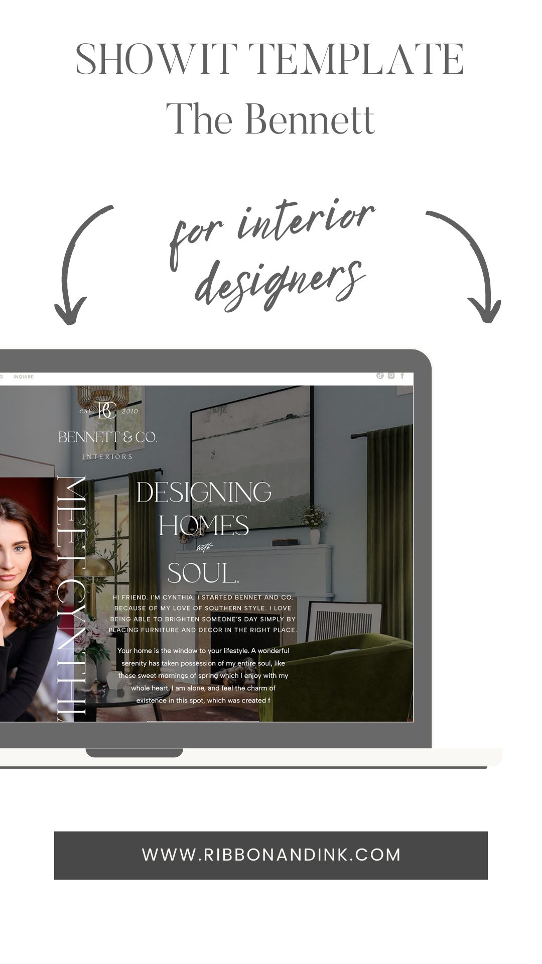 showit website template for interior designers
