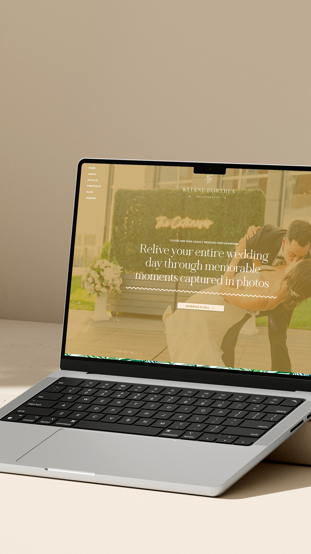 custom showit website for wedding photographer