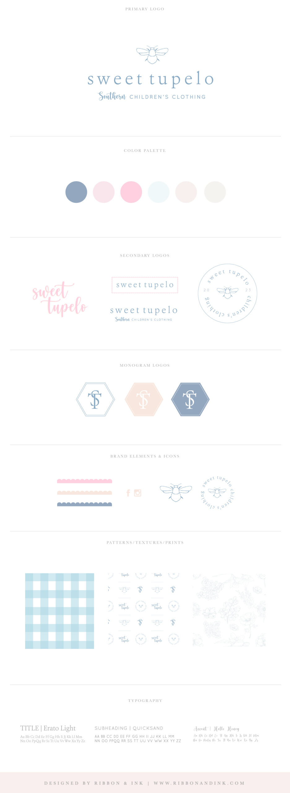 shop logo / childrens boutique branding / southern preppy branding / gingham / branding for creatives and small businesses