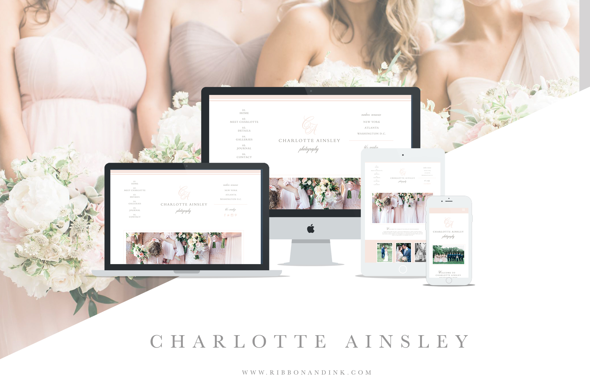 showit5-design-website-template-for-photographers-pink-elegant-ribbon-and-ink-charlotte
