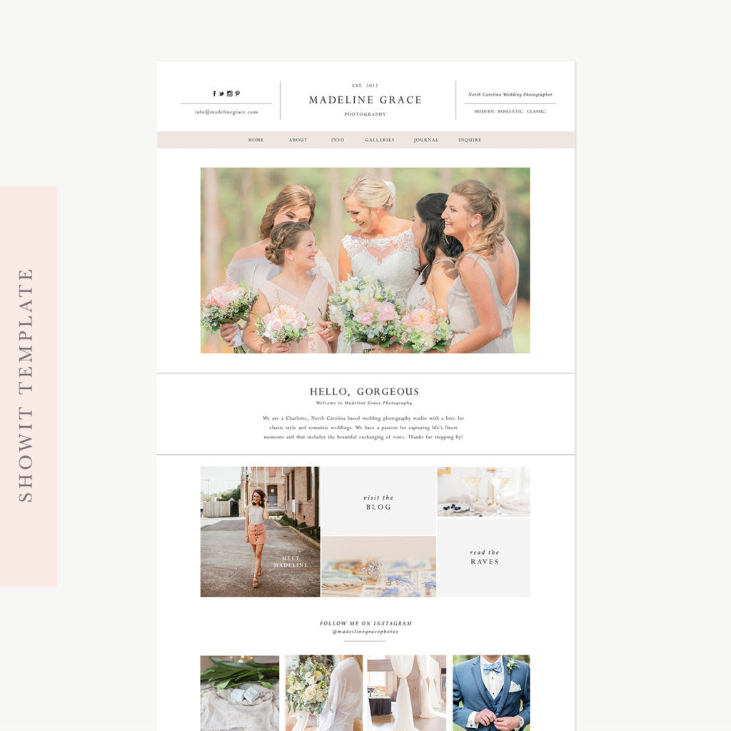 Showit Website Templates | Branding For Photographers | Madeline Grace