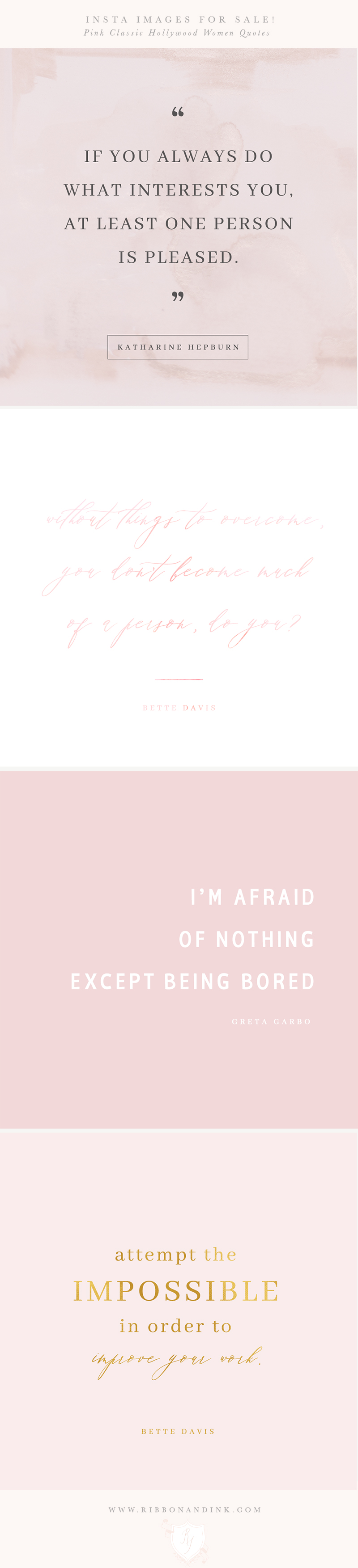 motivational quotes / audrey hepburn quote / liz taylor quote / pink quotes / creative women / female entrepreneur / creative at heart / hollywood quotes