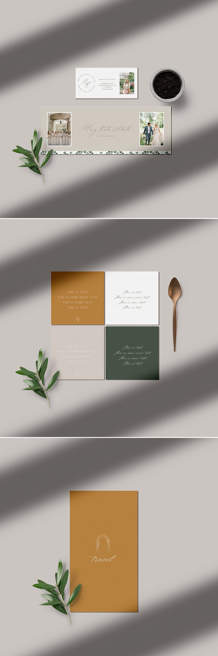 branding for wedding photographers / stationery suite