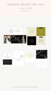 premade brand / brand identity board / branding for women / branding for creatives / small business branding / diy branding / how to brand your business / logo design / chartreuse