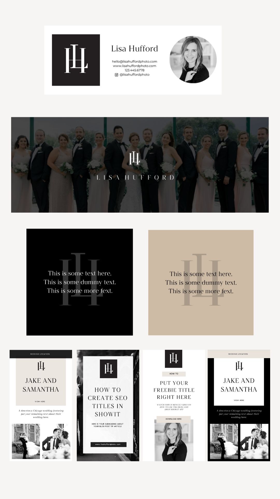 social media templates / pinterest / canva / instagram / custom branding for wedding businesses