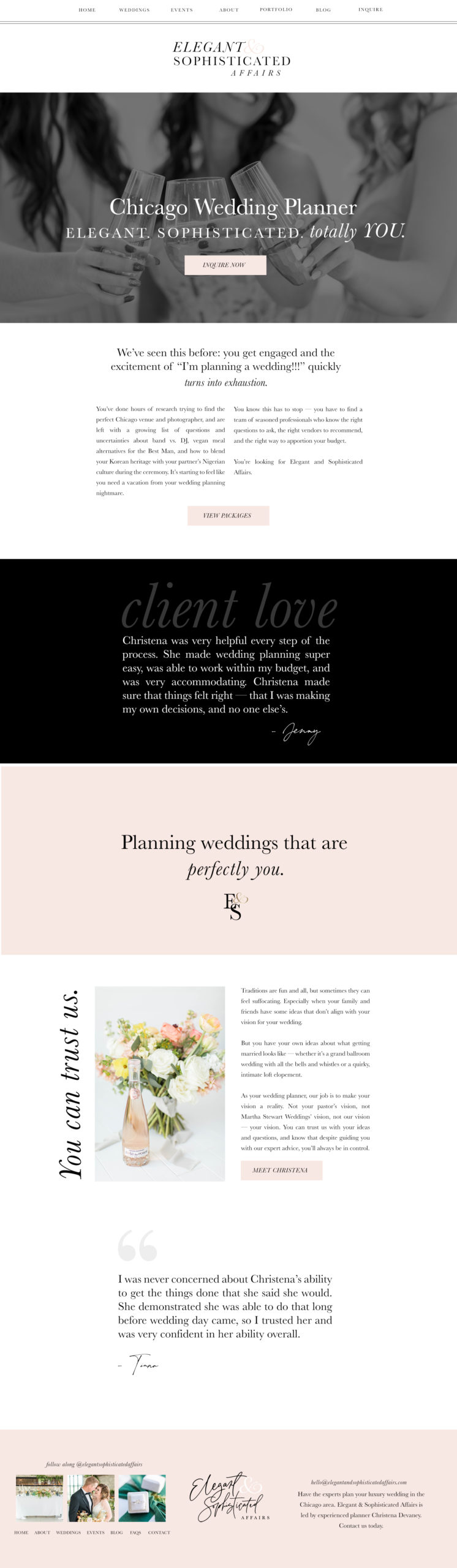 custom showit website / showit designer / branding for wedding businesses / showit template