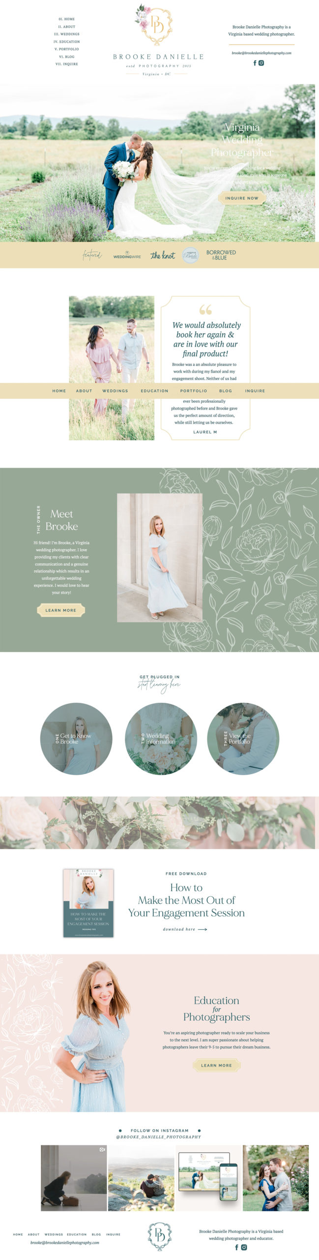 custom showit website design / branding for wedding businesses photographers / showit template / showit help / ribbon and ink