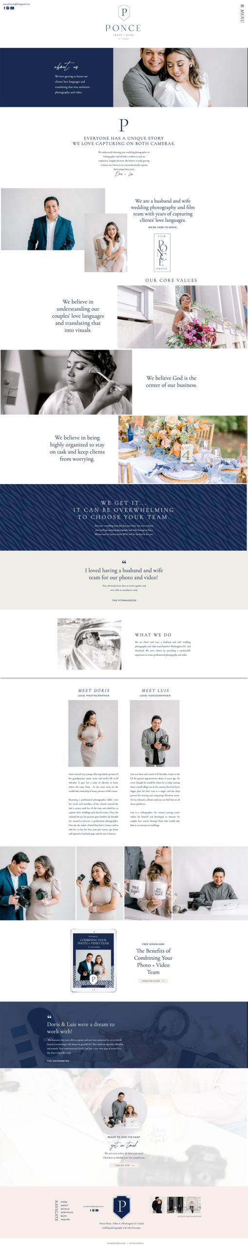 custom showit website / showit designer / branding for creatives and wedding professionals