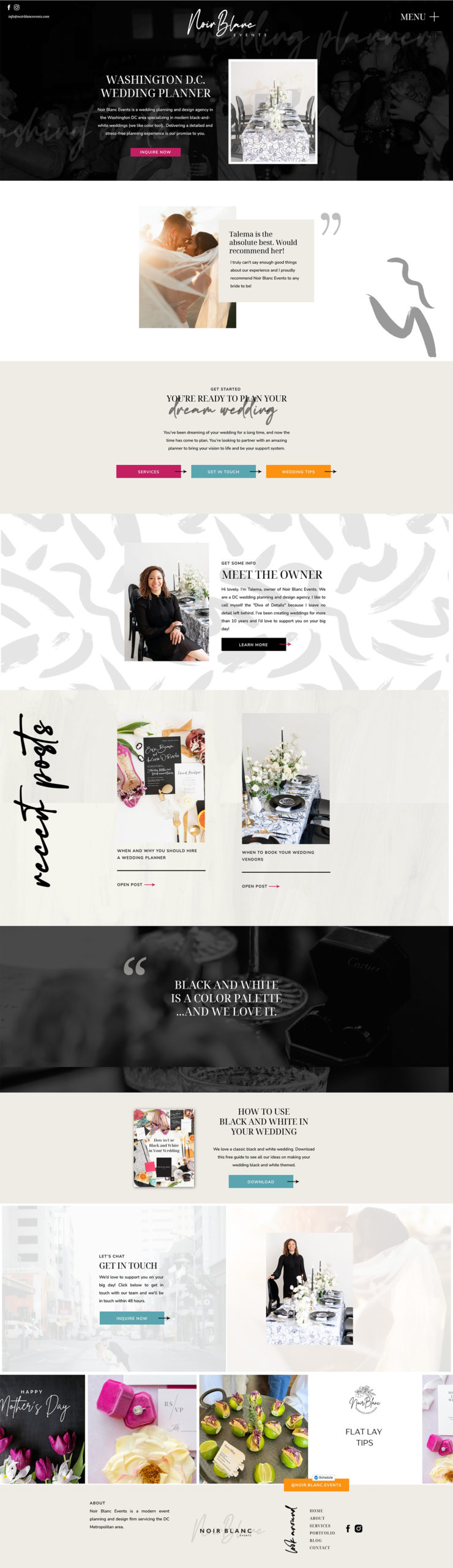 custom showit website / showit designer / template / wedding business