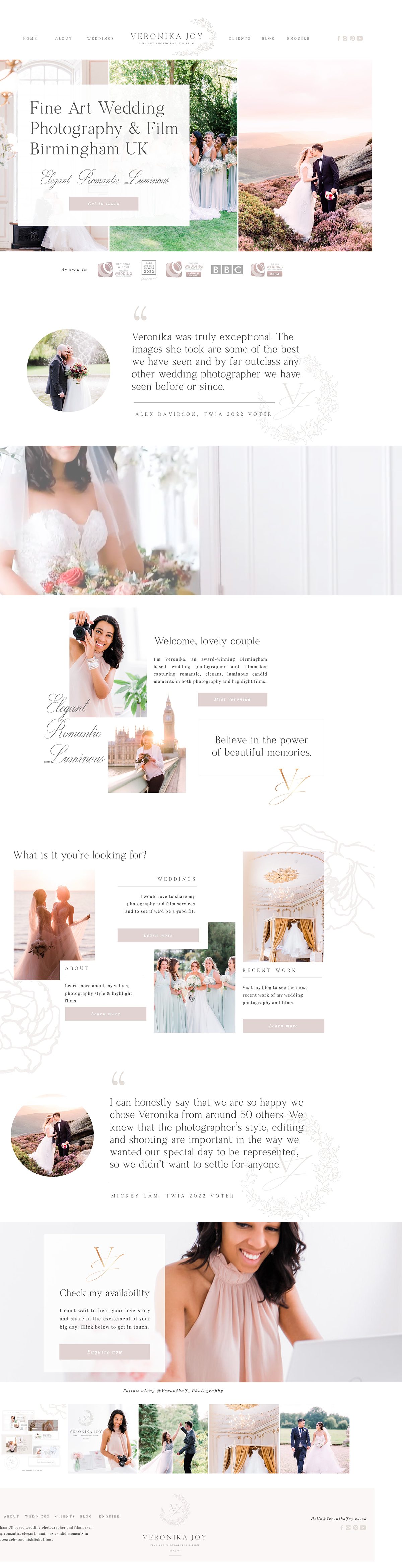 showit website / showit designer / branding for wedding businesses and creatives