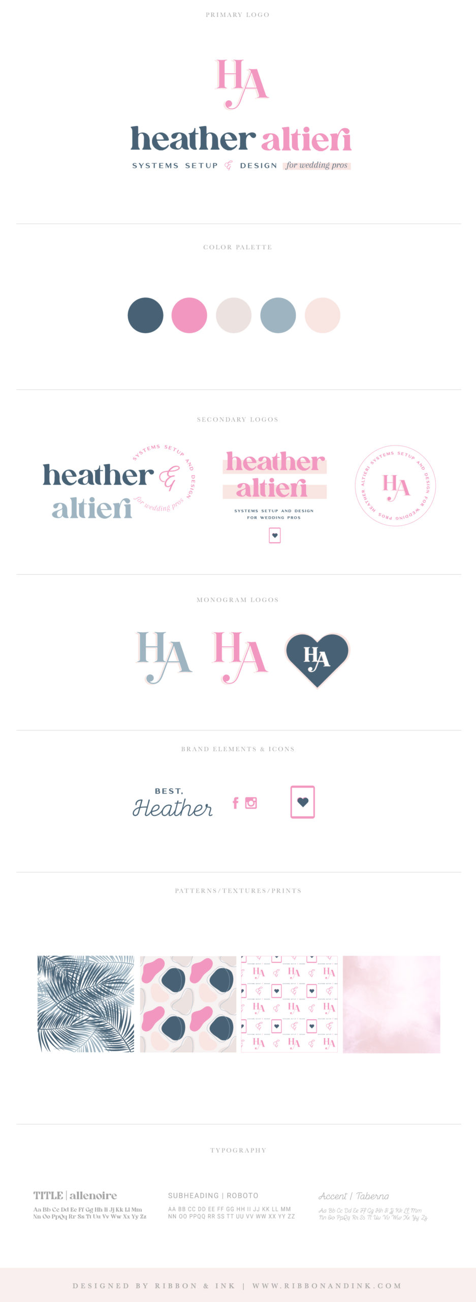 branding board / brand identity / branding for creatives and wedding pros / feminine branding / branding for women