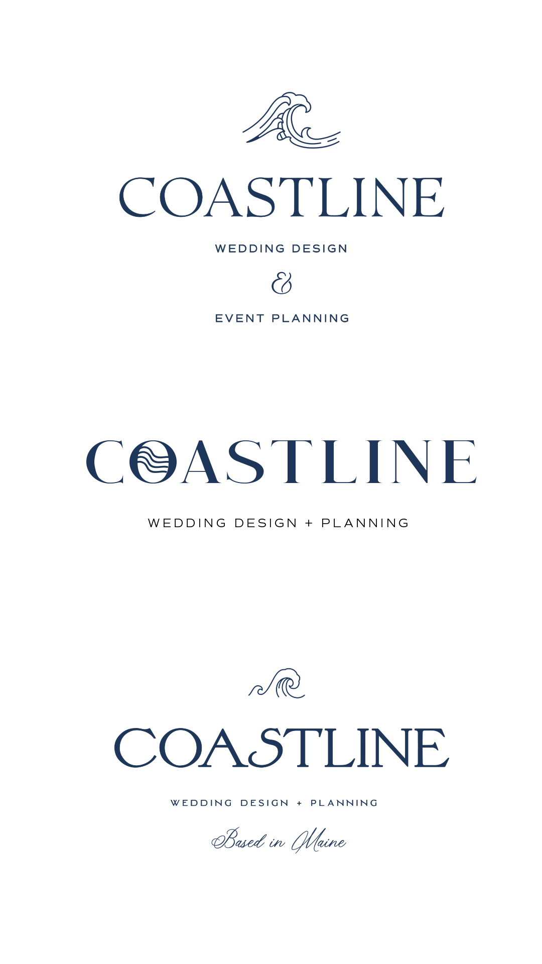 custom logo design for wedding planner / branding for creatives and wedding businesses / coastal logo