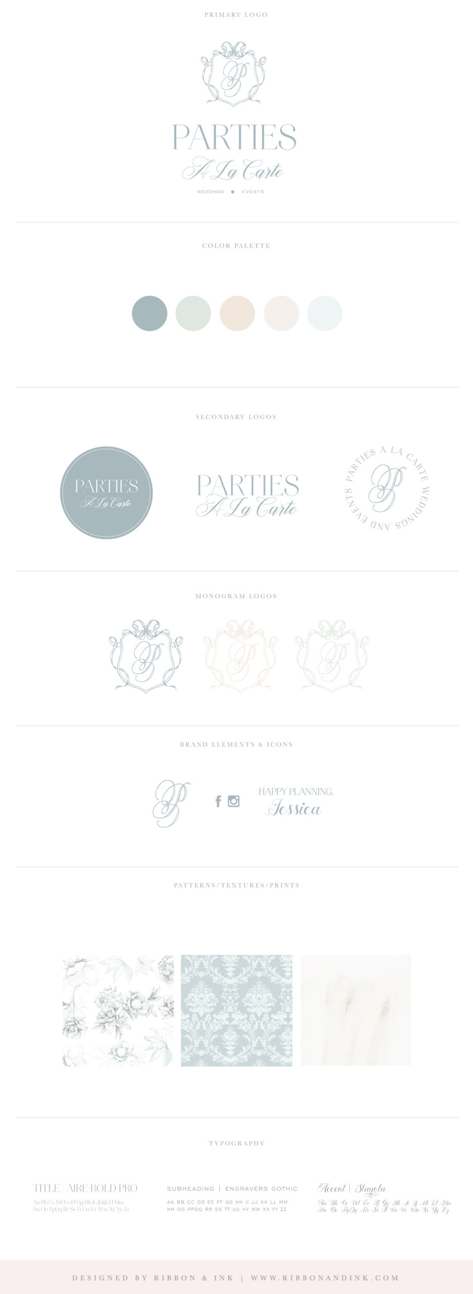 branding board / brand identity designer / logo designer for women / branding for creatives and wedding businesses / fine art