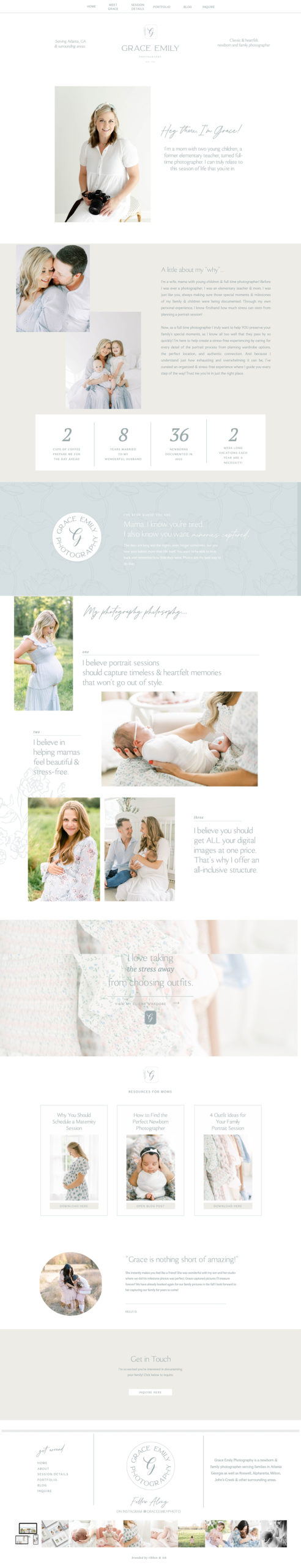 showit website / custom showit site / web designer / branding for creatives and wedding businesses / feminine / fine art / motherhood photographer