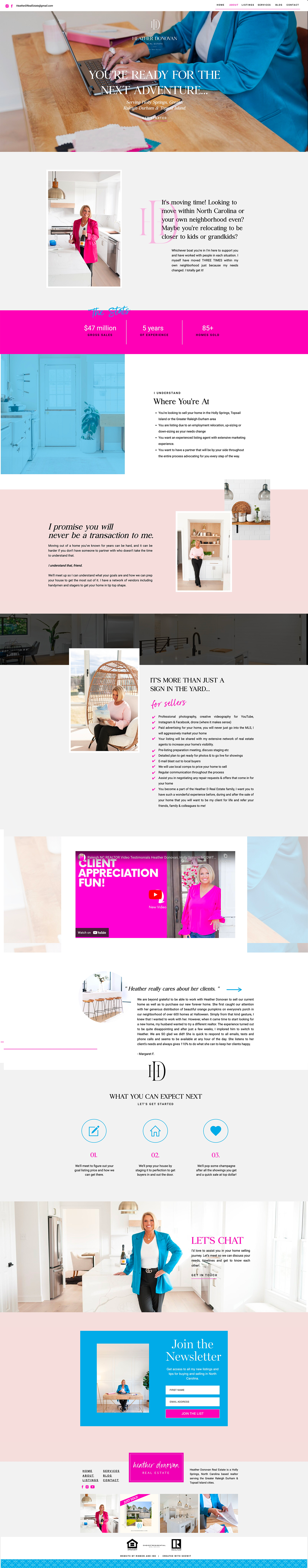 custom showit website for realtors, real estate. women business owners
