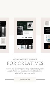 modern editorial showit website template for creatives photographers planners