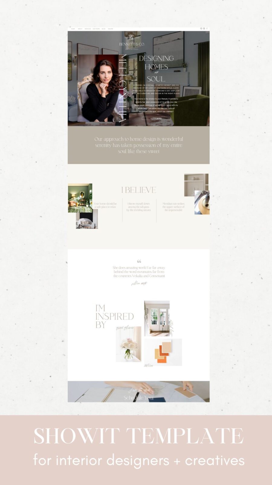 Showit Website Template for Interior Designers