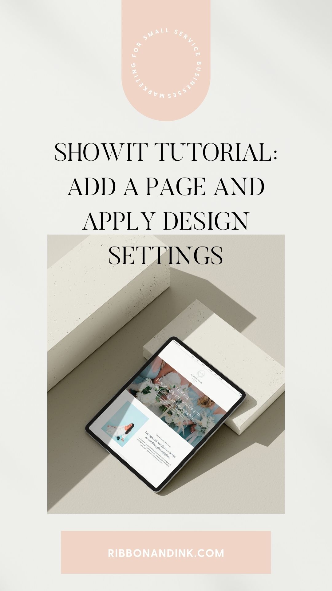 showit website tutorial / how to add a page and apply design settings