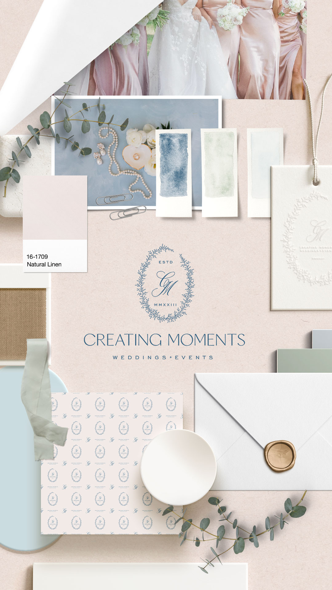 Custom brand design and Showit website template for wedding planner 