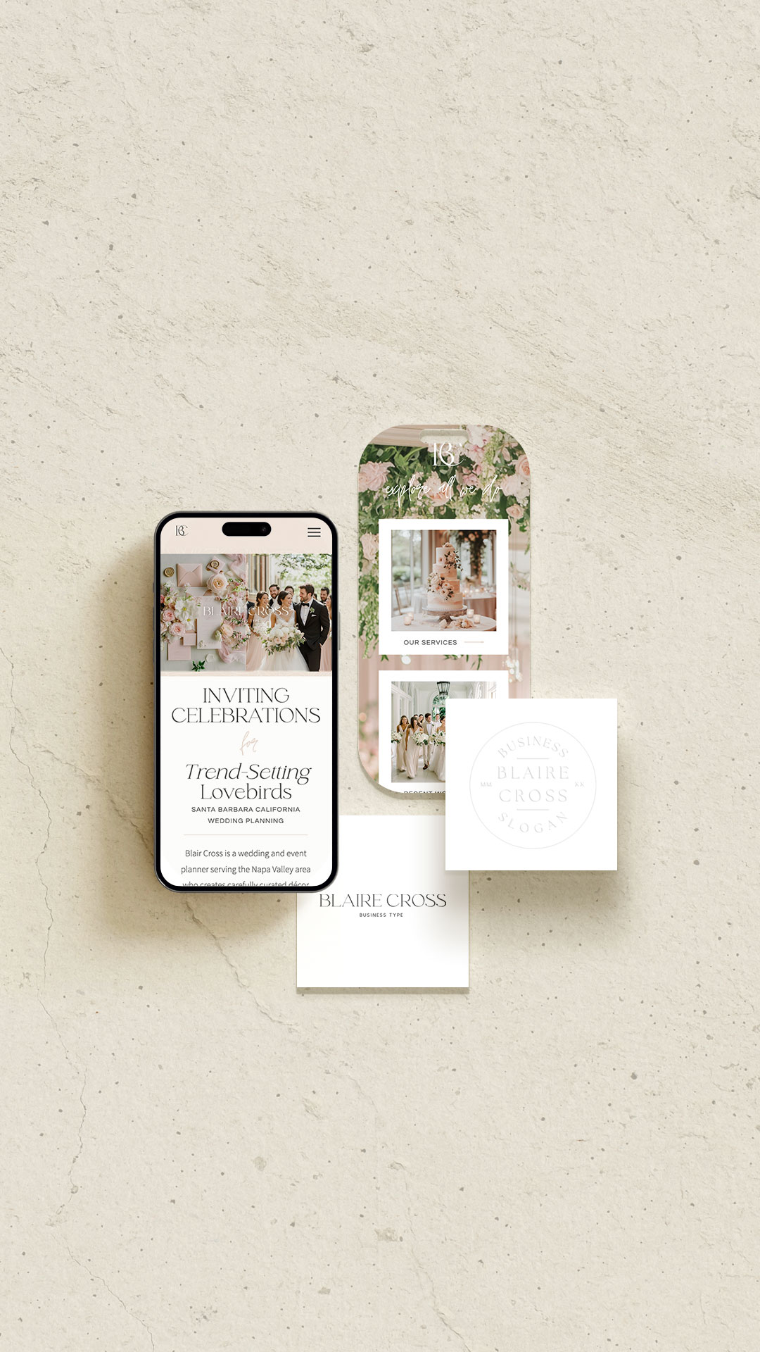 showit website template and semi custom branding for wedding businesses