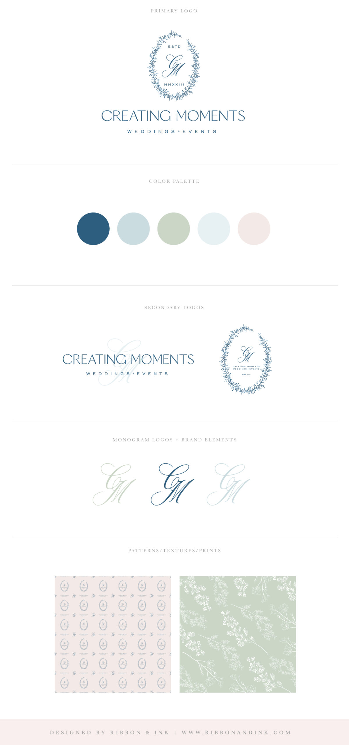 Logo concepts for wedding planner / feminine logo design / logo designer / branding designer / brand board / brand identity