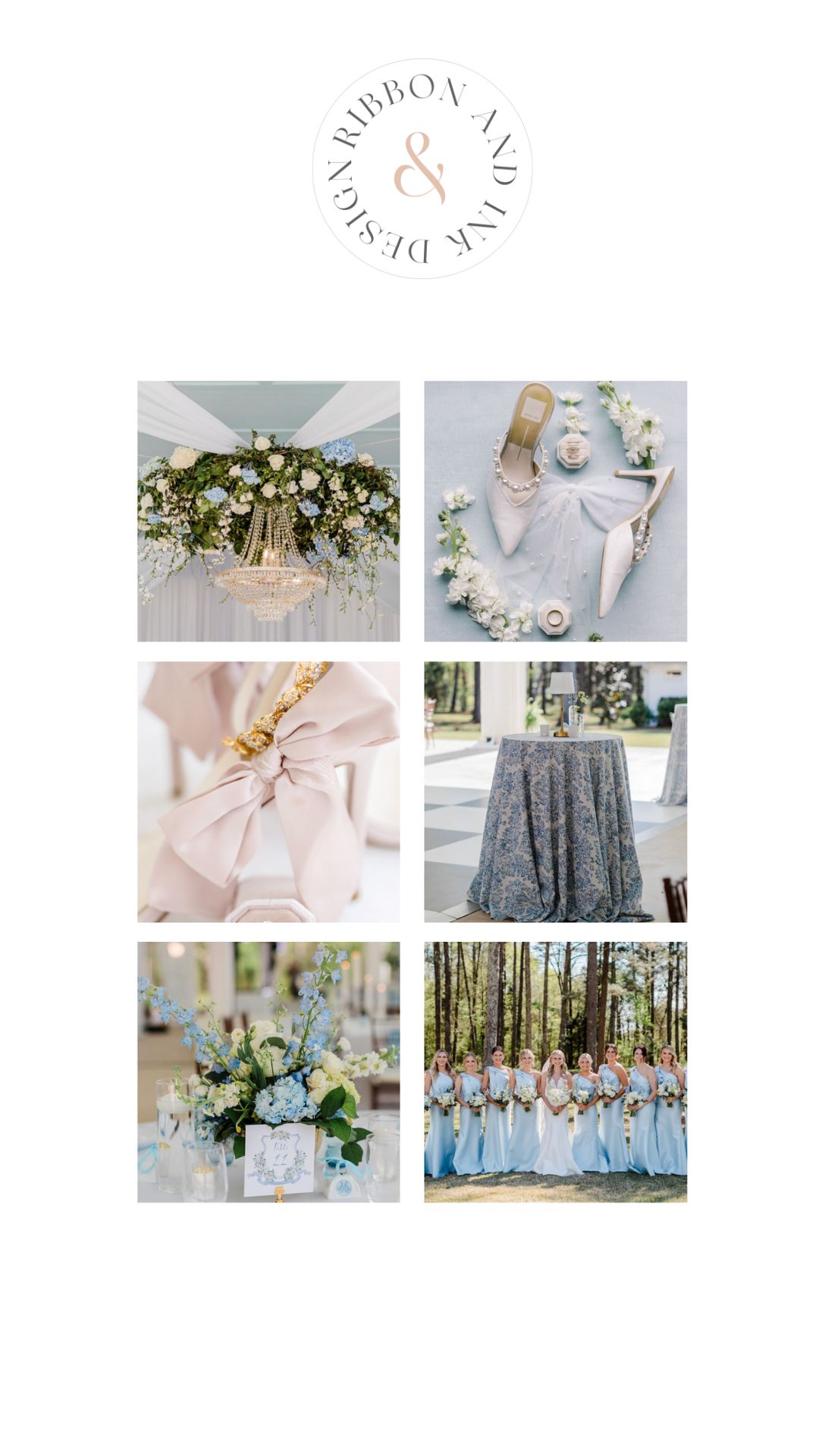 branding mood board / inspiration board for wedding planner