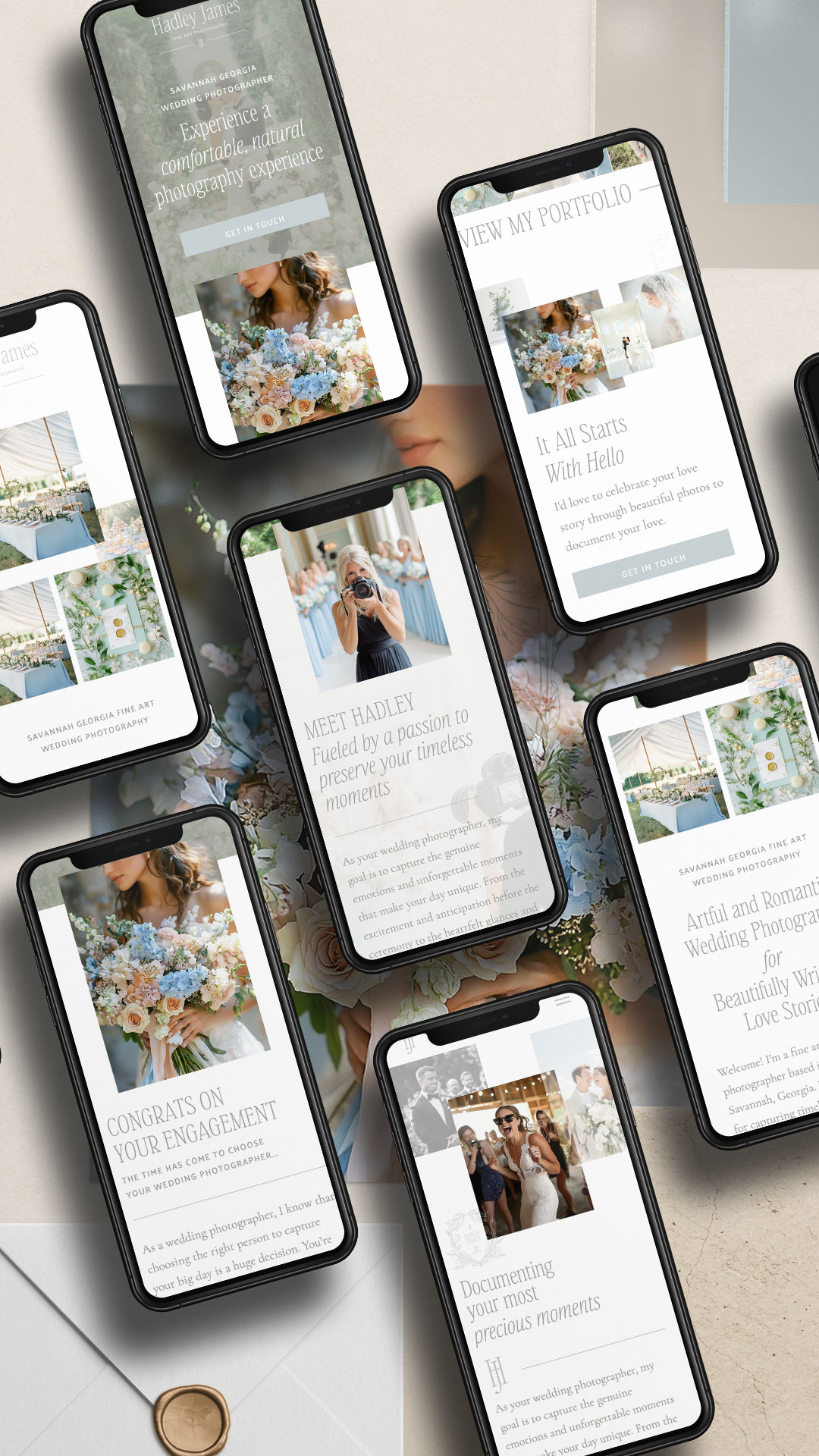 branding design for wedding photographers and planners / fine art showit website template