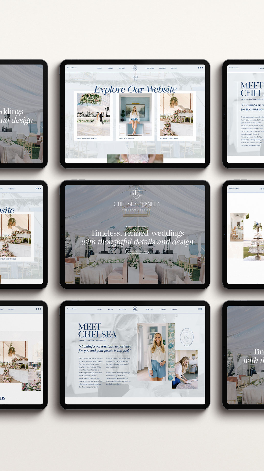 showit website / showit web design / wedding planner website