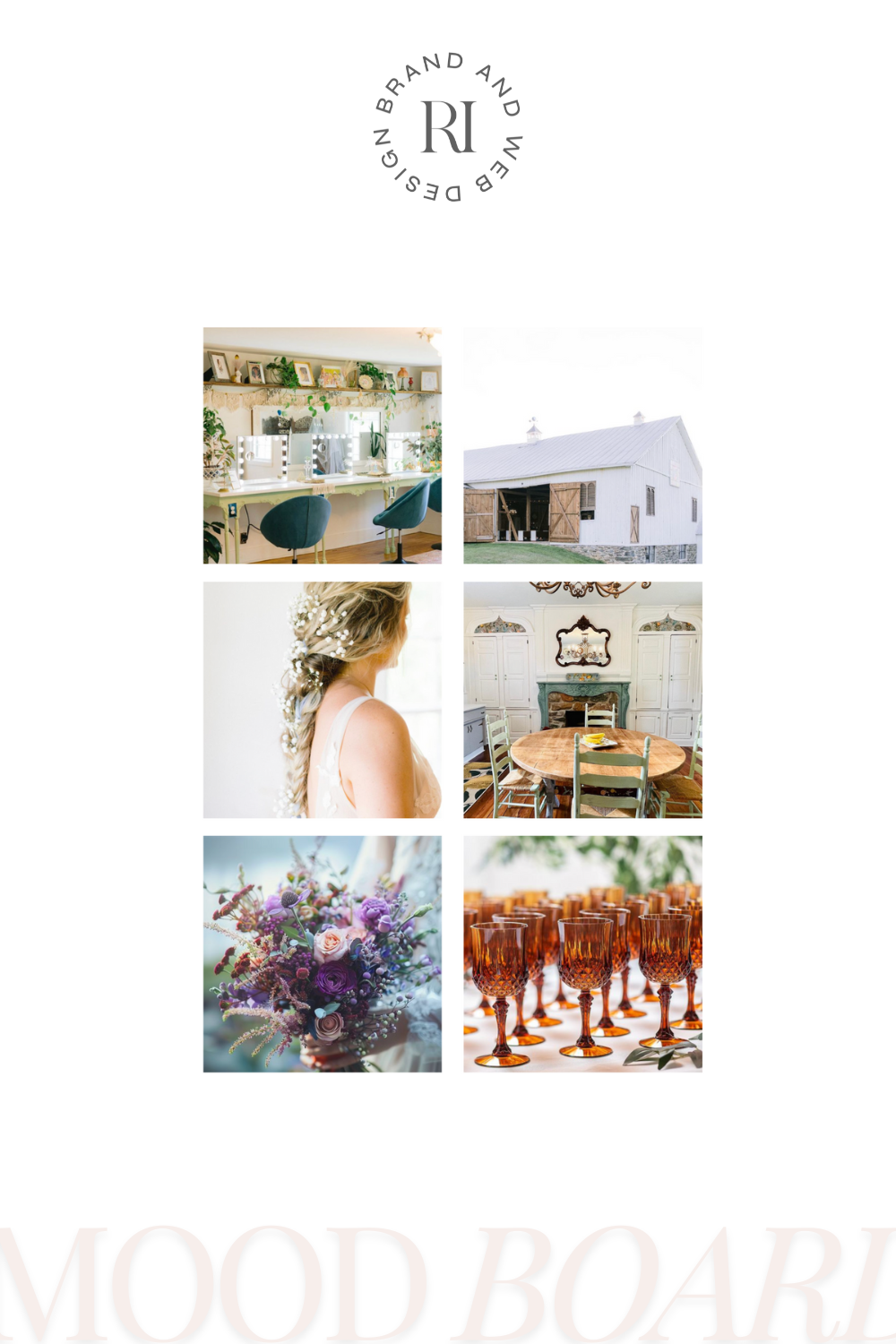 bold color palette / jewel toned colors / wedding venue brand inspiration / boho / chic / vintage