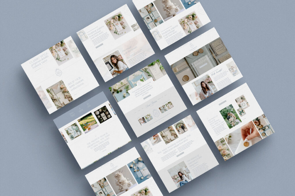 Dear Preston Showit Website Template and Brand Set ; wedding stationery