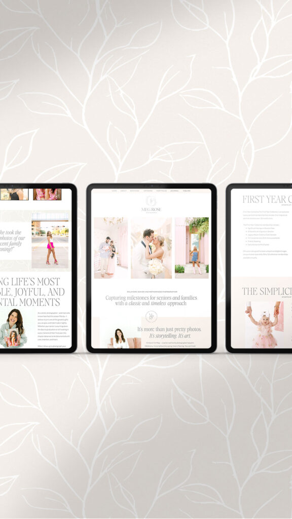 brand and showit web design for photographers