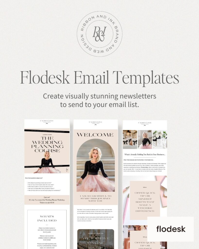 Email Marketing for Creatives | Do I Need a Newsletter? ; flodesk email marketing templates ; flodesk templates for wedding photographers, planners, pros
