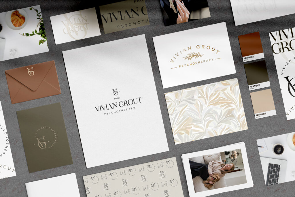 Psychotherapist Brand and Website ; Showit website design, custom brand design, affordable website package, brand and website in 3 weeks
