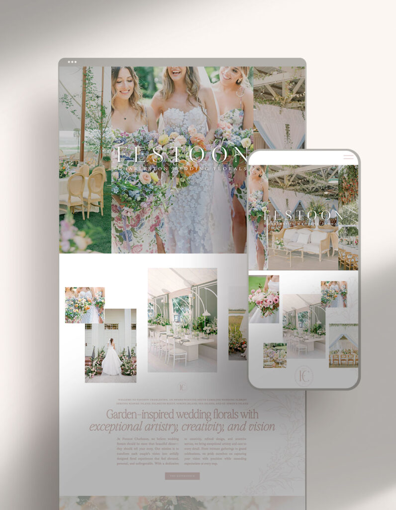 Showit website designer for wedding businesses