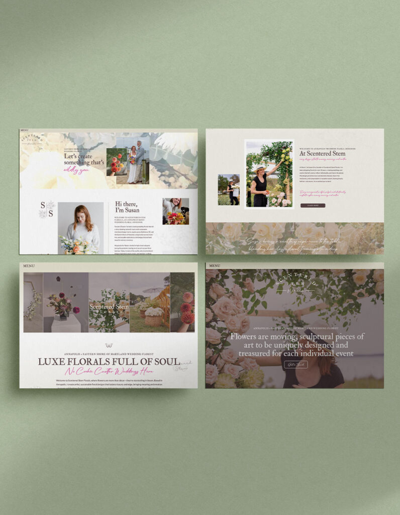 Showit Website for Wedding Florist ; custom brand design for wedding pros; showit designer for wedding florist; affordable brand design