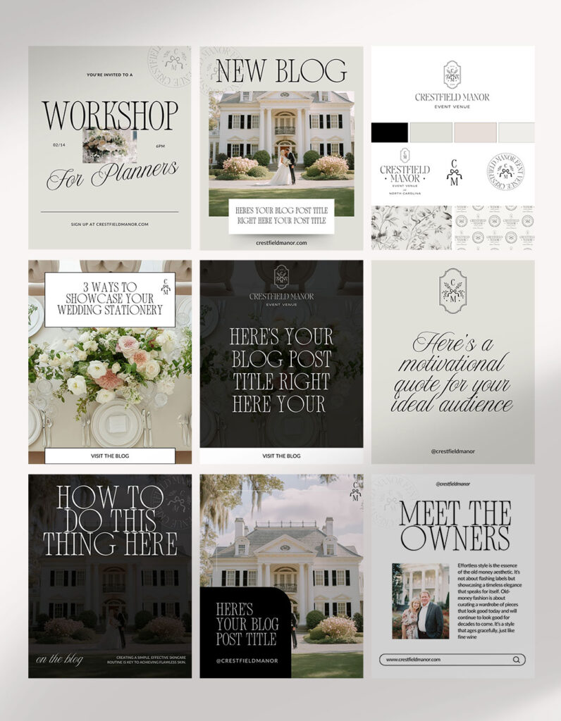 Canva Instagram templates for wedding venue