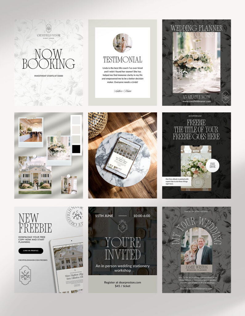 Canva Instagram templates for wedding venue
