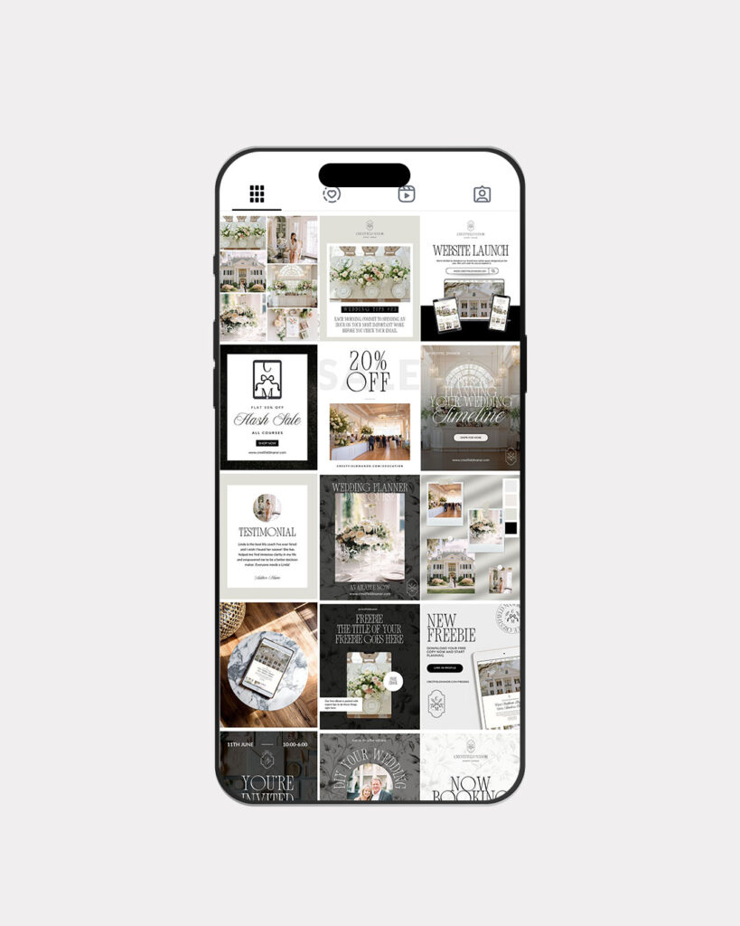 Canva Instagram templates for wedding venue