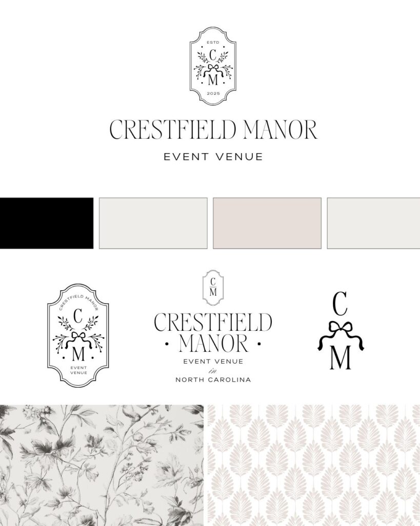 canva brand kit for wedding venue; logo
