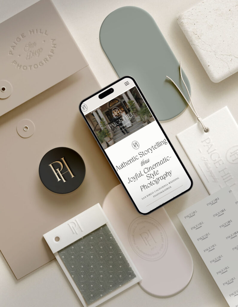 custom brand and Showit website for wedding photographer