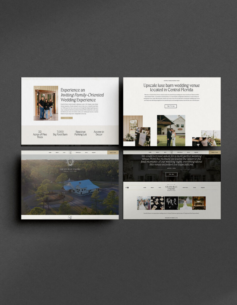 showit website for wedding venue ; luxury showit template