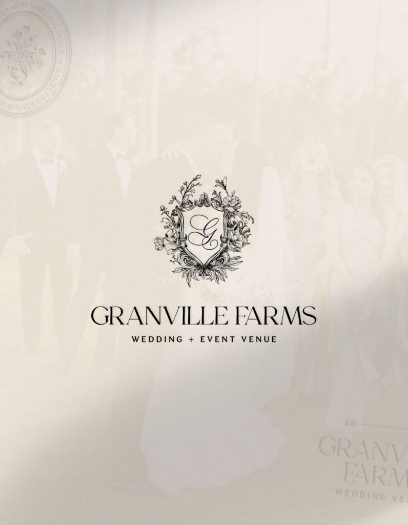 showit website for wedding venue ; luxury showit template; logo design for wedding venue