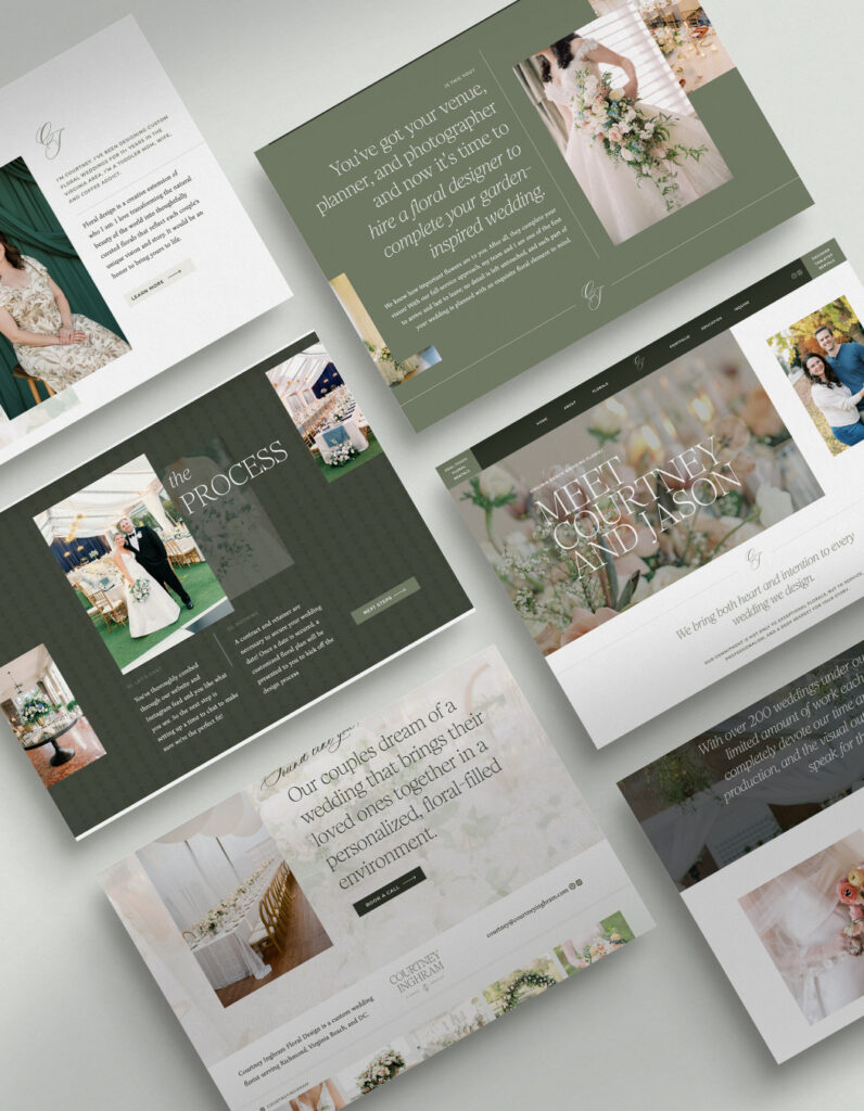 wedding pro brand refresh and showit website
