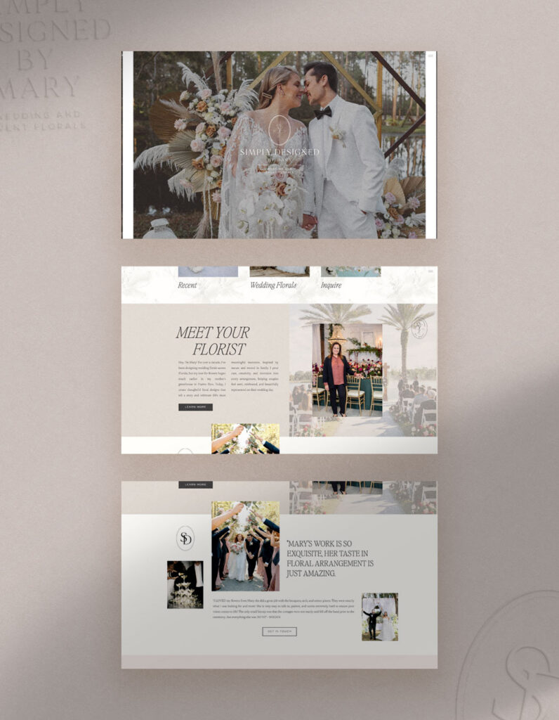 Florida Wedding Florist Branding & Showit Website Launch
