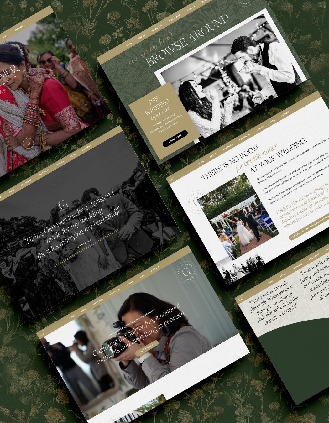 wedding photographer website ; custom Showit website ; wedding photographer rebrand